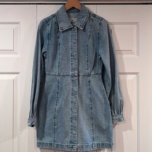 Denim button down dress